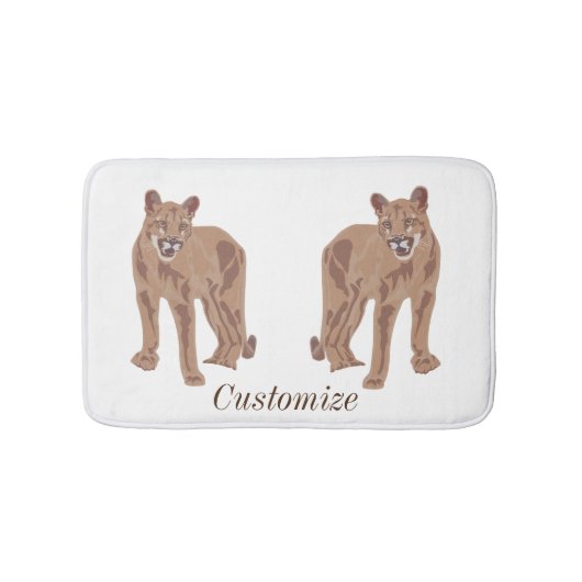 Cougar Puma Mountain Lion Thunder_Cove Badematte (Vorderseite)