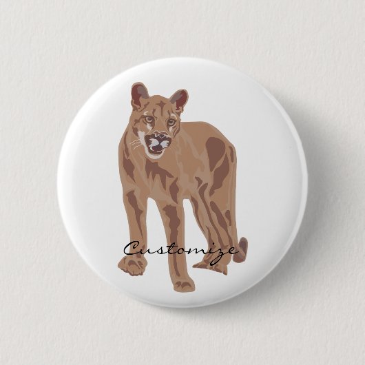 Cougar Puma Mountain Lion Thunder_Cove Button (Vorderseite)