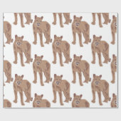 Cougar Puma Mountain Lion Thunder_Cove Geschenkpapier (Flach)