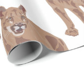 Cougar Puma Mountain Lion Thunder_Cove Geschenkpapier (Rolleneckpunkt)