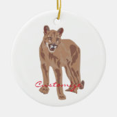 Cougar Puma Mountain Lion Thunder_Cove Keramik Ornament (Vorne)