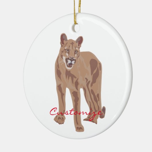 Cougar Puma Mountain Lion Thunder_Cove Keramik Ornament (Links)