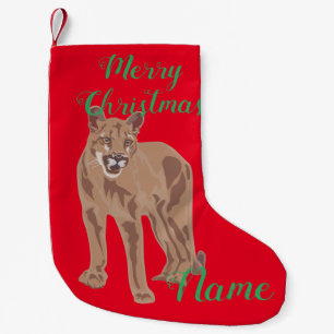 Cougar Puma Mountain Lion Thunder_Cove Kleiner Weihnachtsstrumpf