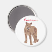 Cougar Puma Mountain Lion Thunder_Cove Magnet (Vorderseite/Rückseite)