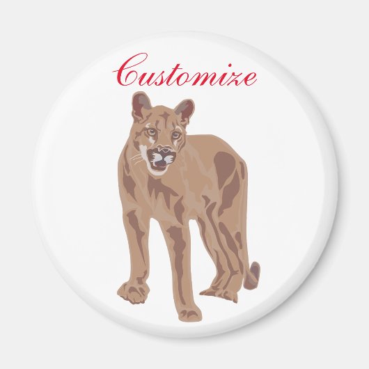 Cougar Puma Mountain Lion Thunder_Cove Magnet (Vorne)