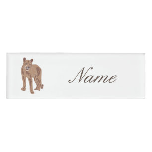 Cougar Puma Mountain Lion Thunder_Cove Namenschild