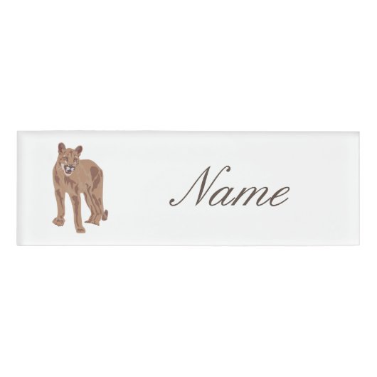 Cougar Puma Mountain Lion Thunder_Cove Namenschild (Vorderseite)