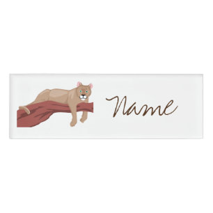 Cougar Puma Mountain Lion Thunder_Cove Namenschild