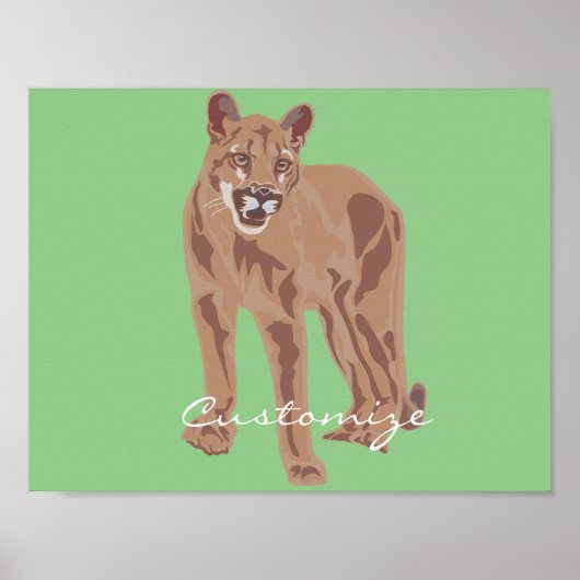 Cougar Puma Mountain Lion Thunder_Cove Poster (Vorne)
