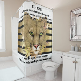 COUGAR SHOWER CURTAIN DUSCHVORHANG