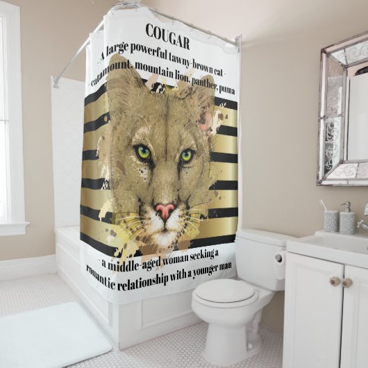 COUGAR SHOWER CURTAIN DUSCHVORHANG (Beispiel)