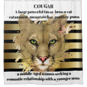 COUGAR SHOWER CURTAIN DUSCHVORHANG (Vorderseite)