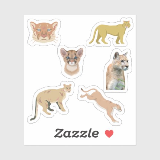 Cougar Stickers Aufkleber (Blatt)