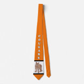 Cougar Team Mascot Fußball Basketball Baseball Krawatte (Vorderseite)