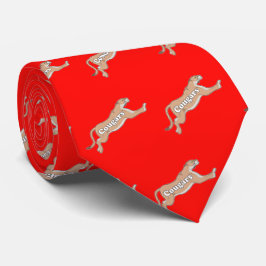 Cougar Team Mascot Fußball Basketball Baseball Krawatte