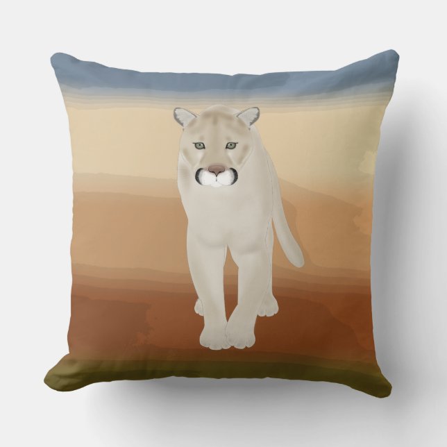 Cougar Throw Kissen (Vorderseite)