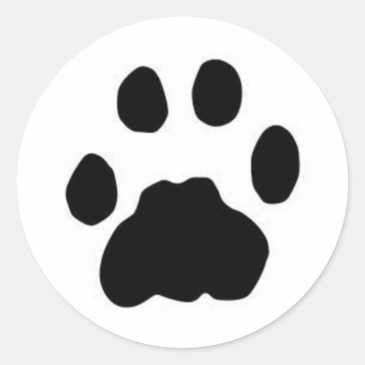 Cougar Tracks Runder Aufkleber (Vorderseite)