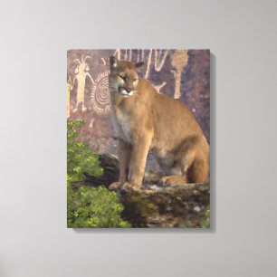 Cougar und die Pictographen Leinwanddruck