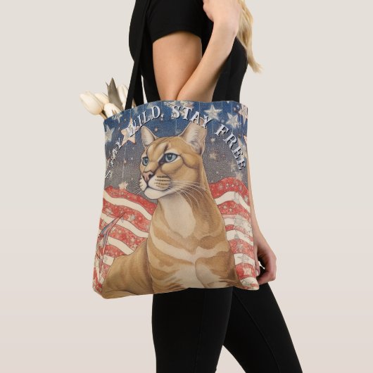 Cougar US Flagge Tasche (Von Nahem)