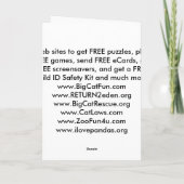 Cougar Valentine Card Feiertagskarte (Rückseite)