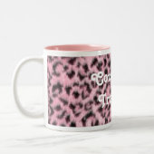 Cougar, wenn rosa Leopard-Muster-Tasse ausgebildet Zweifarbige Tasse (Links)
