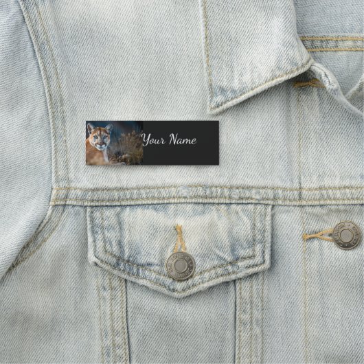 Cougar Wild Cat Mountain Lion Namensschild (Beispiel)