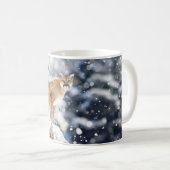 Cougar Winter Mountains Wildlife Portrait Kaffeetasse (VorderseiteRechts)