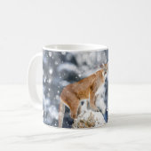 Cougar Winter Mountains Wildlife Portrait Kaffeetasse (Vorderseite Links)