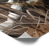 Cougar Woodland Animal Art Print Poster (Ecke)