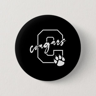 Cougars Bysketbyll Player Kids Button