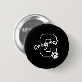 Cougars Bysketbyll Player Kids Button (Vorne & Hinten)