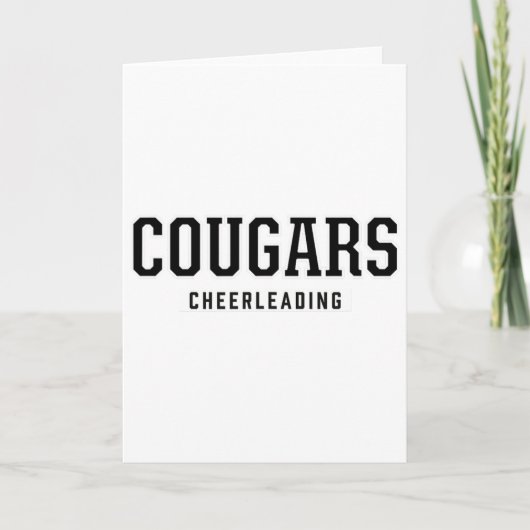 Cougars Cooper High School Cheerleading Karte (Vorderseite)