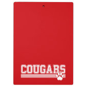 Cougars Klemmbrett (Rückseite)