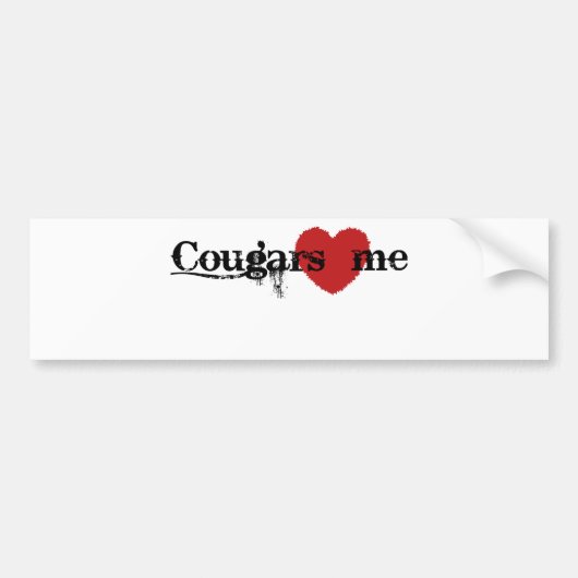 Cougars-Liebe ich Autoaufkleber (Vorne)