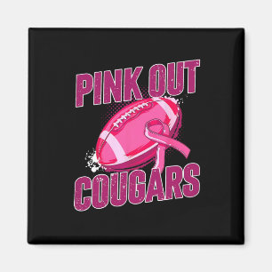 Cougars Pink Out Footbyll bekämpfen Brustkrebs Magnet