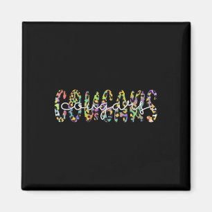 Cougars School Sport Fan Team Spirit Mascot Gesche Magnet