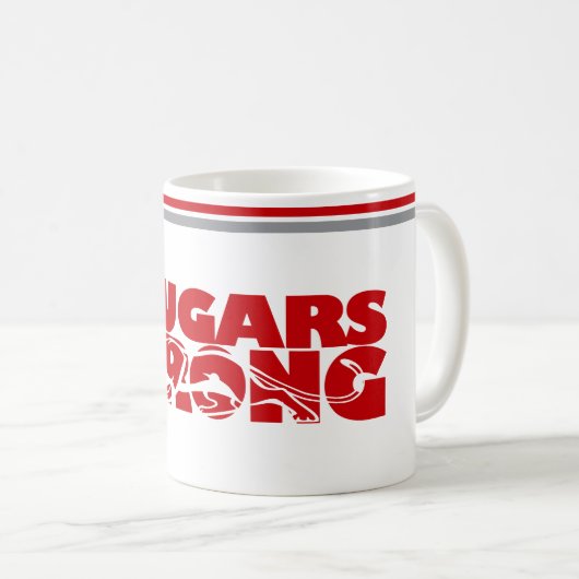 Cougars Strong Coffee Tasse (VorderseiteRechts)