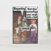 COUGH UND FURZ JOKE KARTE (Vorderseite)