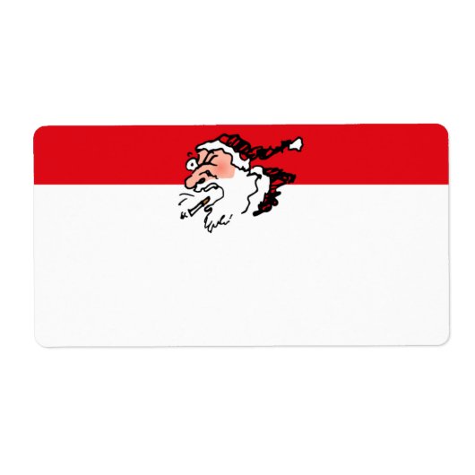 Coughin Smokin Santa Shipping Label (Vorne)