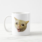 Coughing Cat Meme Tasse Doppelseitig (Links)
