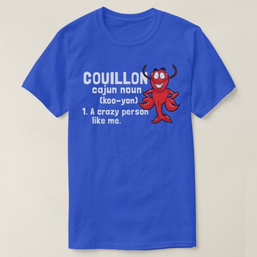 Couillon Funny Cajun T-Shirt (Design vorne)