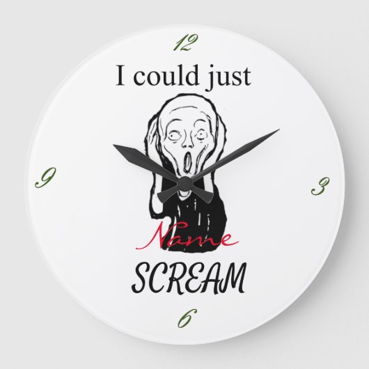 Could Just Scream Thunder_Cove Große Wanduhr (Vorderseite)