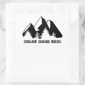 Couloir Season Rocks Rechteckiger Aufkleber (Tasche)