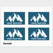 Couloir Season Rocks Rechteckiger Aufkleber (Blatt)