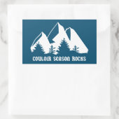Couloir Season Rocks Rechteckiger Aufkleber (Tasche)
