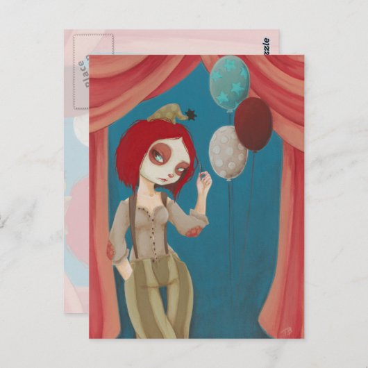 Coulrophobia - Schlechter Clown auf der Postkarte (Vorne/Hinten)