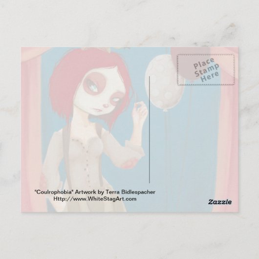 Coulrophobia - Schlechter Clown auf der Postkarte (Rückseite)
