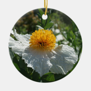 Coulter's Matilija Poppy Keramik Ornament