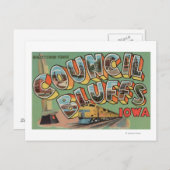 Council Bluffs, Iowa - Große Briefszenen Postkarte (Vorne/Hinten)