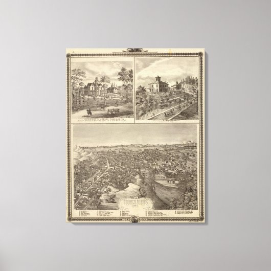 Council Bluffs Leinwanddruck (Vorderseite)